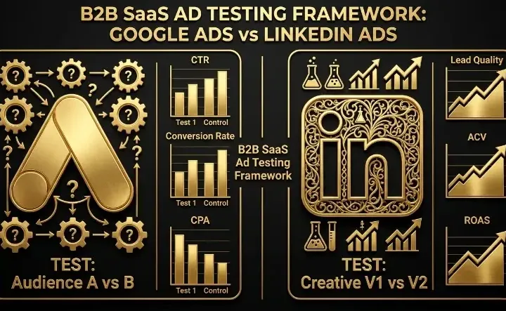 B2B SaaS Ad Testing Framework for Google Ads and LinkedIn Ads in 2026
