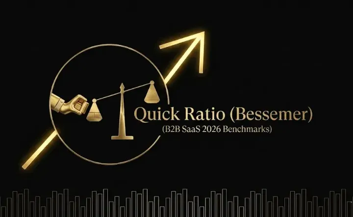 B2B SaaS Quick Ratio (Bessemer) Benchmarks 2026: Formula, Calculation, Benchmarks by ARR Stage, and Growth Efficiency Interpretation