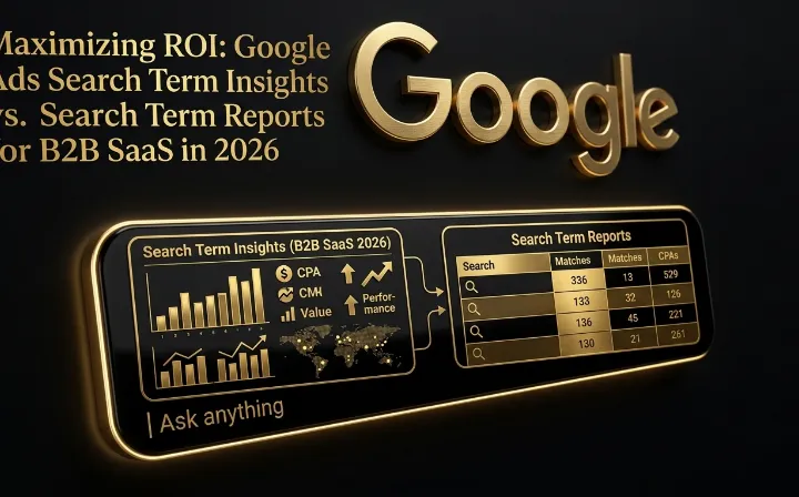 Google Ads Search Term Insights vs Search Term Reports for B2B SaaS in 2026: What Each Shows and How to Use Both