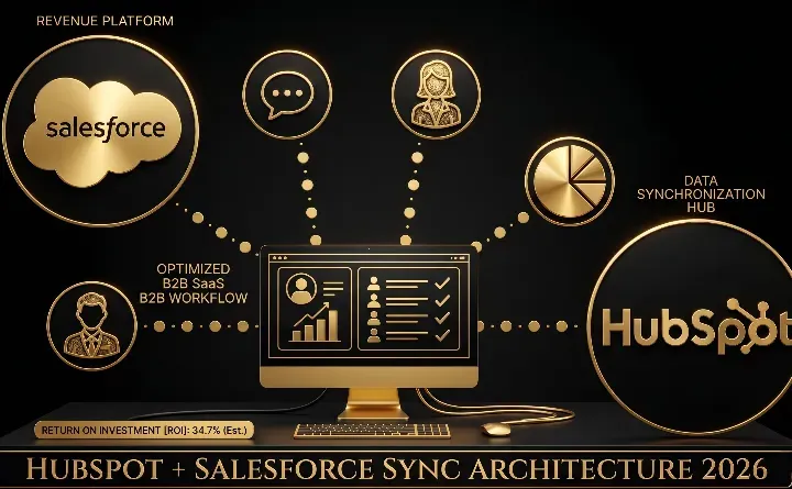 HubSpot + Salesforce Sync Architecture for B2B SaaS and B2B in 2026: 3 Architecture Patterns, Object Mapping Rules, and Cost Benchmarks
